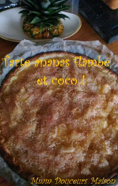 tarte à l'ananas flambé et à la noix de coco 3