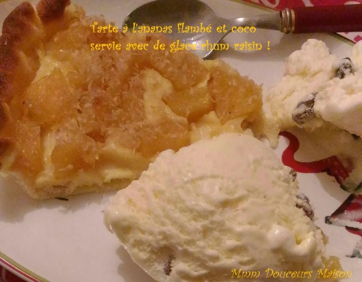 tarte à l'anans flambé et coco